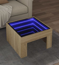 Couchtisch mit Infinity-LED Sonoma-Eiche 50x50x30 cm