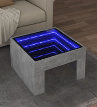 Couchtisch mit Infinity-LED Betongrau 50x50x30 cm