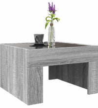 Couchtisch mit Infinity-LED Grau Sonoma 50x50x30 cm