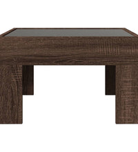 Couchtisch mit Infinity-LED Braun Eichen-Optik 50x50x30 cm