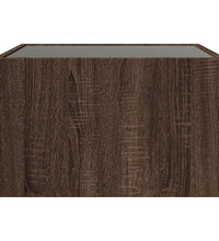 Couchtisch mit Infinity-LED Braun Eichen-Optik 50x50x30 cm