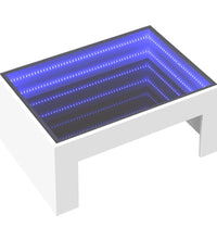 Couchtisch mit Infinity-LED Weiß 70x50x30 cm
