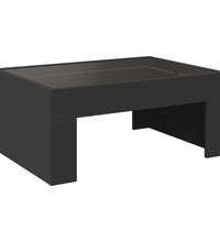 Couchtisch mit Infinity-LED Schwarz 70x50x30 cm