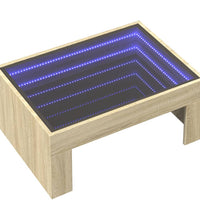 Couchtisch mit Infinity-LED Sonoma-Eiche 70x50x30 cm