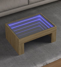 Couchtisch mit Infinity-LED Sonoma-Eiche 70x50x30 cm