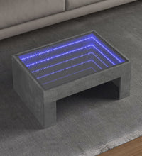 Couchtisch mit Infinity-LED Betongrau 70x50x30 cm