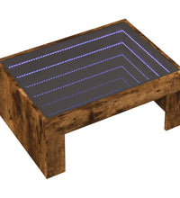 Couchtisch mit Infinity-LED Räuchereiche 70x50x30 cm