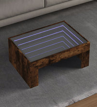 Couchtisch mit Infinity-LED Räuchereiche 70x50x30 cm