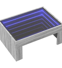 Couchtisch mit Infinity-LED Grau Sonoma 70x50x30 cm