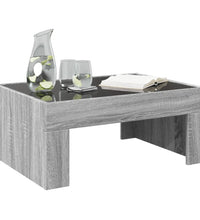Couchtisch mit Infinity-LED Grau Sonoma 70x50x30 cm