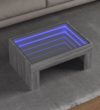 Couchtisch mit Infinity-LED Grau Sonoma 70x50x30 cm