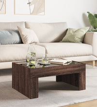 Couchtisch mit Infinity-LED Braun Eichen-Optik 70x50x30 cm