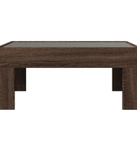 Couchtisch mit Infinity-LED Braun Eichen-Optik 70x50x30 cm