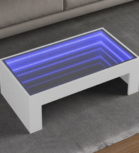 Couchtisch mit Infinity-LED Weiß 90x50x30 cm