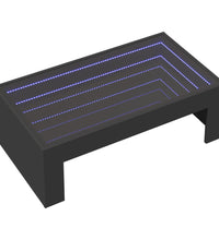 Couchtisch mit Infinity-LED Schwarz 90x50x30 cm