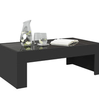 Couchtisch mit Infinity-LED Schwarz 90x50x30 cm