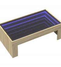 Couchtisch mit Infinity-LED Sonoma-Eiche 90x50x30 cm