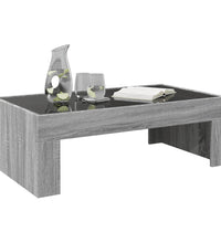 Couchtisch mit Infinity-LED Grau Sonoma 90x50x30 cm