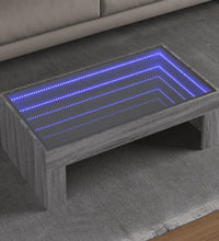 Couchtisch mit Infinity-LED Grau Sonoma 90x50x30 cm