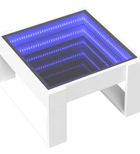 Couchtisch mit Infinity-LED Weiß 50x53x30 cm