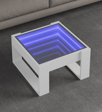 Couchtisch mit Infinity-LED Weiß 50x53x30 cm