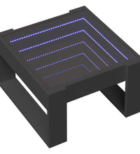 Couchtisch mit Infinity-LED Schwarz 50x53x30 cm