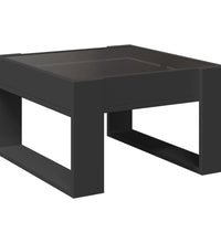 Couchtisch mit Infinity-LED Schwarz 50x53x30 cm