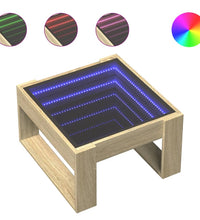 Couchtisch mit Infinity-LED Sonoma-Eiche 50x53x30 cm