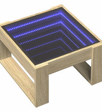 Couchtisch mit Infinity-LED Sonoma-Eiche 50x53x30 cm