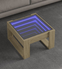 Couchtisch mit Infinity-LED Sonoma-Eiche 50x53x30 cm