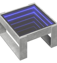 Couchtisch mit Infinity-LED Betongrau 50x53x30 cm