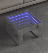 Couchtisch mit Infinity-LED Betongrau 50x53x30 cm