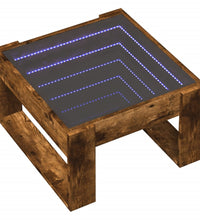 Couchtisch mit Infinity-LED Räuchereiche 50x53x30 cm