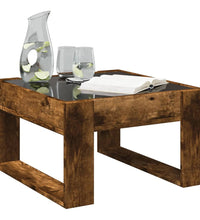 Couchtisch mit Infinity-LED Räuchereiche 50x53x30 cm