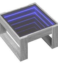 Couchtisch mit Infinity-LED Grau Sonoma 50x53x30 cm