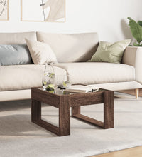 Couchtisch mit Infinity-LED Braun Eichen-Optik 50x53x30 cm