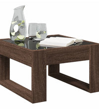 Couchtisch mit Infinity-LED Braun Eichen-Optik 50x53x30 cm