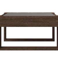 Couchtisch mit Infinity-LED Braun Eichen-Optik 50x53x30 cm