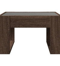 Couchtisch mit Infinity-LED Braun Eichen-Optik 50x53x30 cm