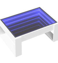 Couchtisch mit Infinity-LED Weiß 70x53x30 cm