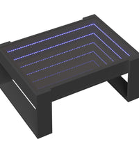 Couchtisch mit Infinity-LED Schwarz 70x53x30 cm