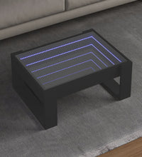 Couchtisch mit Infinity-LED Schwarz 70x53x30 cm