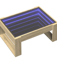 Couchtisch mit Infinity-LED Sonoma-Eiche 70x53x30 cm