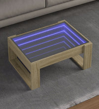 Couchtisch mit Infinity-LED Sonoma-Eiche 70x53x30 cm