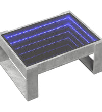 Couchtisch mit Infinity-LED Betongrau 70x53x30 cm