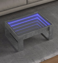 Couchtisch mit Infinity-LED Betongrau 70x53x30 cm