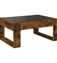 Couchtisch mit Infinity-LED Räuchereiche 70x53x30 cm