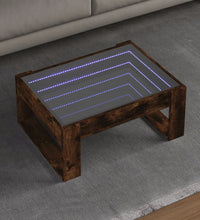 Couchtisch mit Infinity-LED Räuchereiche 70x53x30 cm
