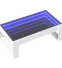 Couchtisch mit Infinity-LED Weiß 90x53x30 cm