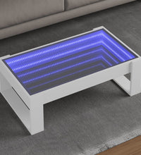 Couchtisch mit Infinity-LED Weiß 90x53x30 cm